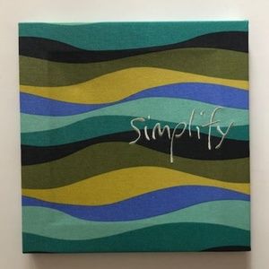 Wall decor. Canvas. Home. Embroidered "Simplify".